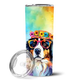 Bernese Mountain Dog Hippie Dawg Stainless Steel Skinny Tumbler Vacuum Double Walled Reusable Insulated Tumbler Travel Cup for Coffee Cocktails Gift w (Default: Default)